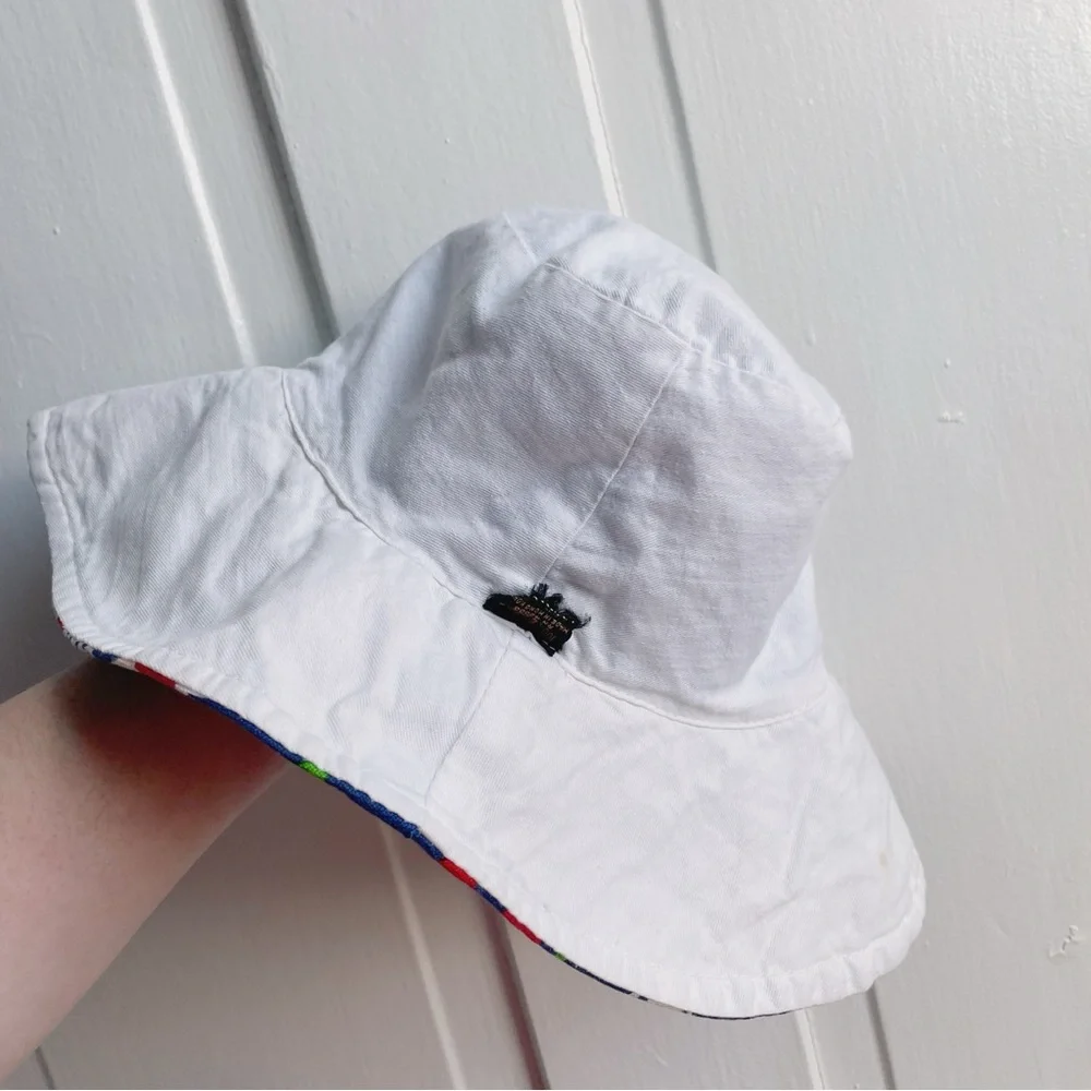 Vintage 70s/80s Reversible 100% Cotton Color Block Floral Pattern Bucket Hat - Picture 6 of 9